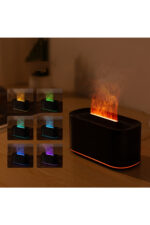 دستگاه بخور مرطوب کننده هوا شومینه اثر شعله واقعی 7 رنگ قدرتمند USB Casenjoy